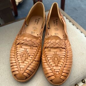 Tan Leather Flats - Handmade from Mexico
